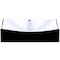 Novatto Black and White Porcelain Bath Sink with Faucet Hole, No Overflow NP-01134BW - alternate 1